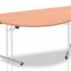 Price Point Beech Semi Circular Folding Table - 1600mm Wide -Furniture Sale Shop 1600mm semi circle beech