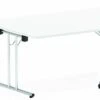 Polar White Trapezium Folding Table - 1600mm Wide -Furniture Sale Shop 1600mm trapezium white