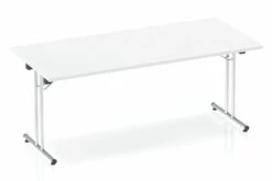 Polar White Rectangular Folding Table