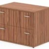 Nova Walnut 2 Drawer Desk High Side Filer 2 Nova Walnut 2 Drawer Desk High Side Filer -Furniture Sale Shop 2