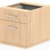 Solar Maple Fixed Pedestal -Furniture Sale Shop 2 drawer fixed ped maple