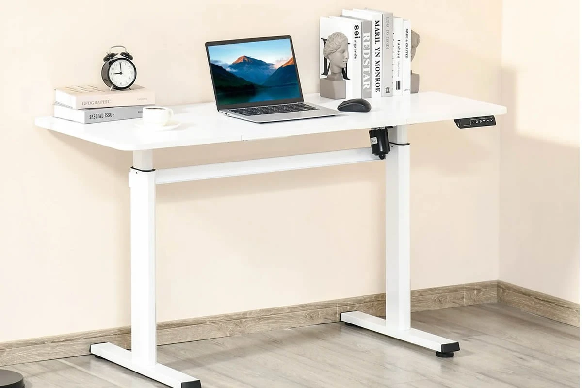 White Height Adjustable Standing Desk 4 White Height Adjustable Standing Desk - Image 2