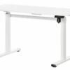 White Height Adjustable Standing Desk -Furniture Sale Shop adjustable white desk 2