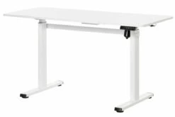 White Height Adjustable Standing Desk