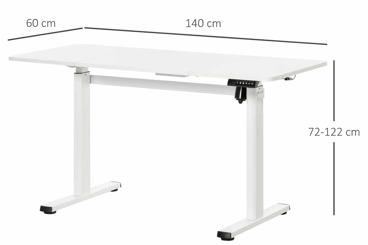 White Height Adjustable Standing Desk 5 White Height Adjustable Standing Desk - Image 3