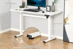 White Height Adjustable Standing Desk 17 White Height Adjustable Standing Desk -Furniture Sale Shop adjustable white desk 7