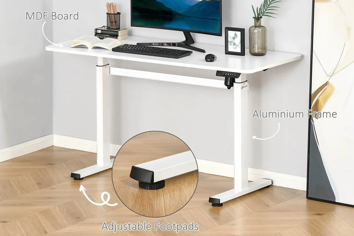 White Height Adjustable Standing Desk 9 White Height Adjustable Standing Desk - Image 7