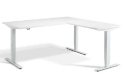 Advance Corner Height Adjustable Desk -Furniture Sale Shop advance corner white frame white