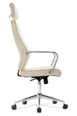 Atlas Cream Leather Office Chair -Furniture Sale Shop atlas 4