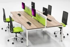 Aura Beam 6 Person Wave Bench Desk -Furniture Sale Shop aura bench 19