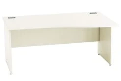 Avon White Wave Panel Leg Desk -Furniture Sale Shop avon white right handed wave panel desk