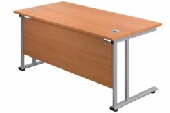 Kestral Rectangular Cantilever Desk 23 Kestral Rectangular Cantilever Desk -Furniture Sale Shop beech top silver frame 1