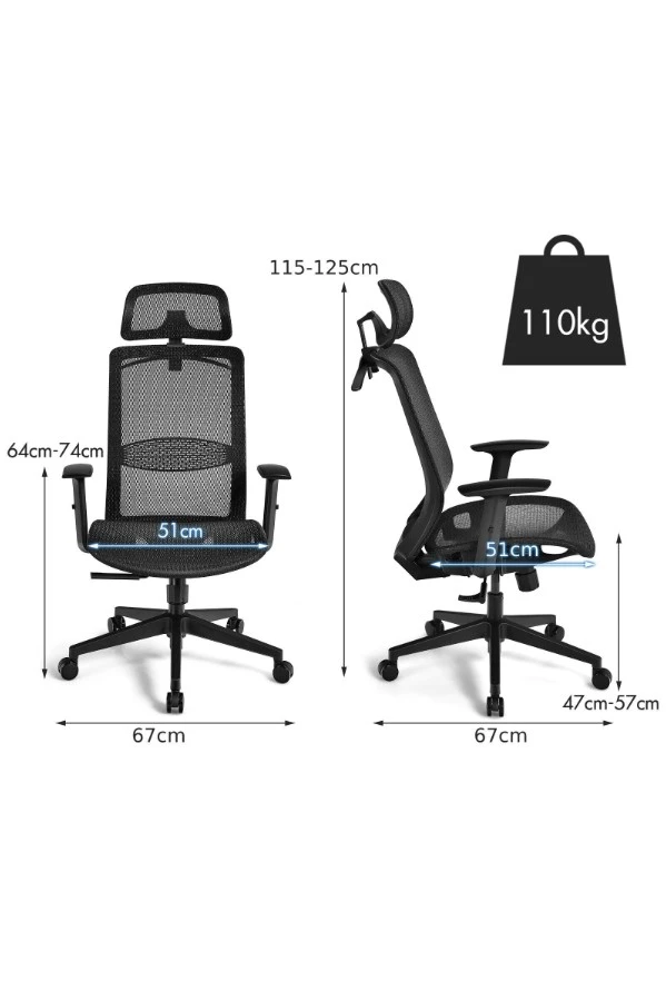 Belleville Ergonomic Mesh Office Chair 5 Belleville Ergonomic Mesh Office Chair - Image 3