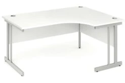 Polar White Cantilever Corner Desk -Furniture Sale Shop cantilever corner desk white right handed