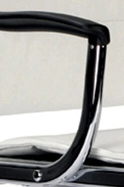 Carbis White Leather Visitor Chair -Furniture Sale Shop carbis 1