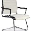 Carbis White Leather Visitor Chair 2 Carbis White Leather Visitor Chair -Furniture Sale Shop carbis 3 1