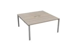 Kestral Grey Oak 2 Person Double Bench Desk -Furniture Sale Shop cb1280cosvgo2p front 45