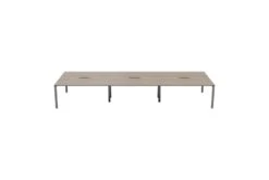 Kestral Grey Oak 6 Person Double Bench Desk -Furniture Sale Shop cb1280cosvgo6p front