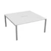 Kestral White 2 Person Double Bench Desk -Furniture Sale Shop cb1280cosvwh2p front 45