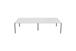 Kestral White 4 Person Double Bench Desk -Furniture Sale Shop cb1280cosvwh4p front