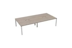 Kestral Grey Oak 4 Person Double Bench Desk -Furniture Sale Shop cb1280cowhgo4p front 45