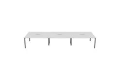 Kestral White 6 Person Double Bench Desk -Furniture Sale Shop cb1680cosvwh6p front