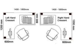 Nene Black Corner Panel End Desk -Furniture Sale Shop crescent desk 1400 1800mm 2
