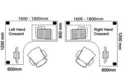 Nova Walnut Panel End Corner Desk -Furniture Sale Shop crescent desk 1600 1800mm 2