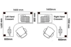 Kestral White Corner Desk And Pedestal -Furniture Sale Shop crescent desk 1600mm