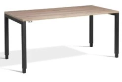 Crown Rectangular Height Adjustable Desk -Furniture Sale Shop crown black frame grey oak