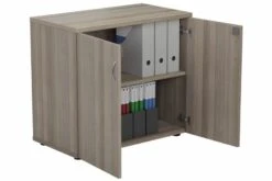 Kestral Grey Oak Desk High Cupboard -Furniture Sale Shop cupboard 1