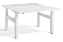 Duo Two Person Height Adjustable Desk -Furniture Sale Shop duo white frame white