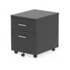 Optima Black 2 Drawer Mobile Pedestal -Furniture Sale Shop dynamic optima black 2 drawer ped 1