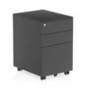 Optima Black Steel Mobile Pedestal -Furniture Sale Shop dynamic optima black steel 3 drawer mobile ped 1