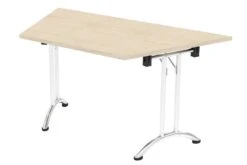 Thames Folding 30 Degree Trapezoidal Table -Furniture Sale Shop folding table trapezoidal maple