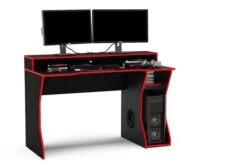 Enzo Black And Red Gaming Computer Desk