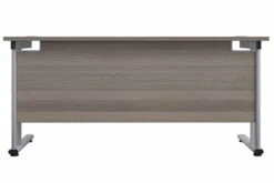Kestral Grey Oak Rectangular Cantilever Desk 17 Kestral Grey Oak Rectangular Cantilever Desk -Furniture Sale Shop grey oak top silver frame 2