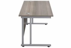 Kestral Grey Oak Rectangular Cantilever Desk 20 Kestral Grey Oak Rectangular Cantilever Desk -Furniture Sale Shop grey oak top silver frame 5
