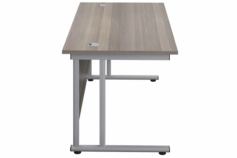 Kestral Grey Oak Rectangular Cantilever Desk 10 Kestral Grey Oak Rectangular Cantilever Desk - Image 8