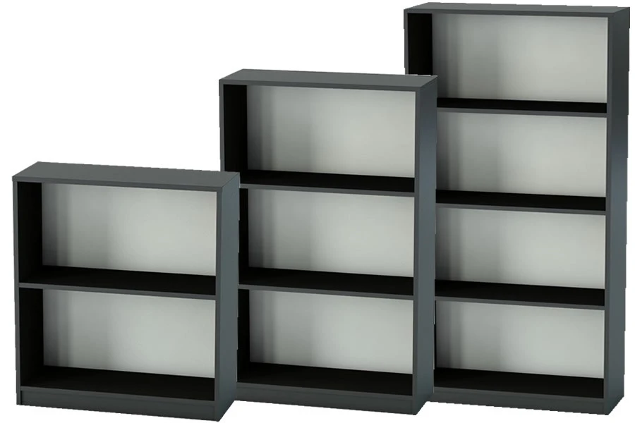 Nene Black Office Bookcase 4 Nene Black Office Bookcase - Image 2