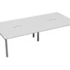 Kestral White 4 Person Double Bench Desk -Furniture Sale Shop hawk white 4 person bench desk