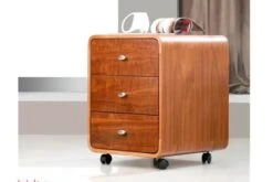 Curve Pedestal -Furniture Sale Shop helsinki 3 drawer ped walnut 2