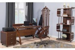 Curve Pedestal -Furniture Sale Shop helsinki 3 drawer ped walnut 3