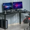 Nemesis Black Corner Gaming Desk -Furniture Sale Shop homcom l shaped corner desk 1