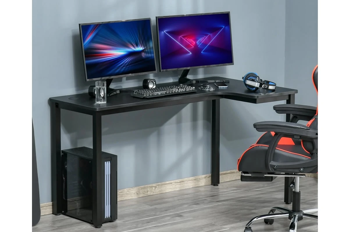 Nemesis Black Corner Gaming Desk 3 Nemesis Black Corner Gaming Desk