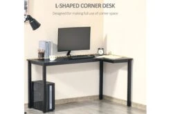Nemesis Black Corner Gaming Desk 22 Nemesis Black Corner Gaming Desk -Furniture Sale Shop homcom l shaped corner desk 5