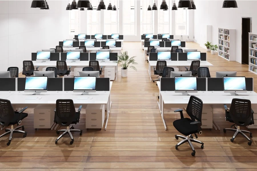 Polar White Circle Table 1200 Post Leg 6 Polar White Circle Table 1200 Post Leg - Image 4