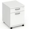 Polar White 2 Drawer Mobile Pedestal 2 Polar White 2 Drawer Mobile Pedestal -Furniture Sale Shop imp2 pedestal white