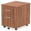 Nova Walnut 2 Drawer Mobile Pedestal -Furniture Sale Shop impulse 2 drawer mobile ped walnut