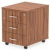Nova Walnut 3 Drawer Mobile Pedestal -Furniture Sale Shop impulse 3 drawer mobile ped walnut